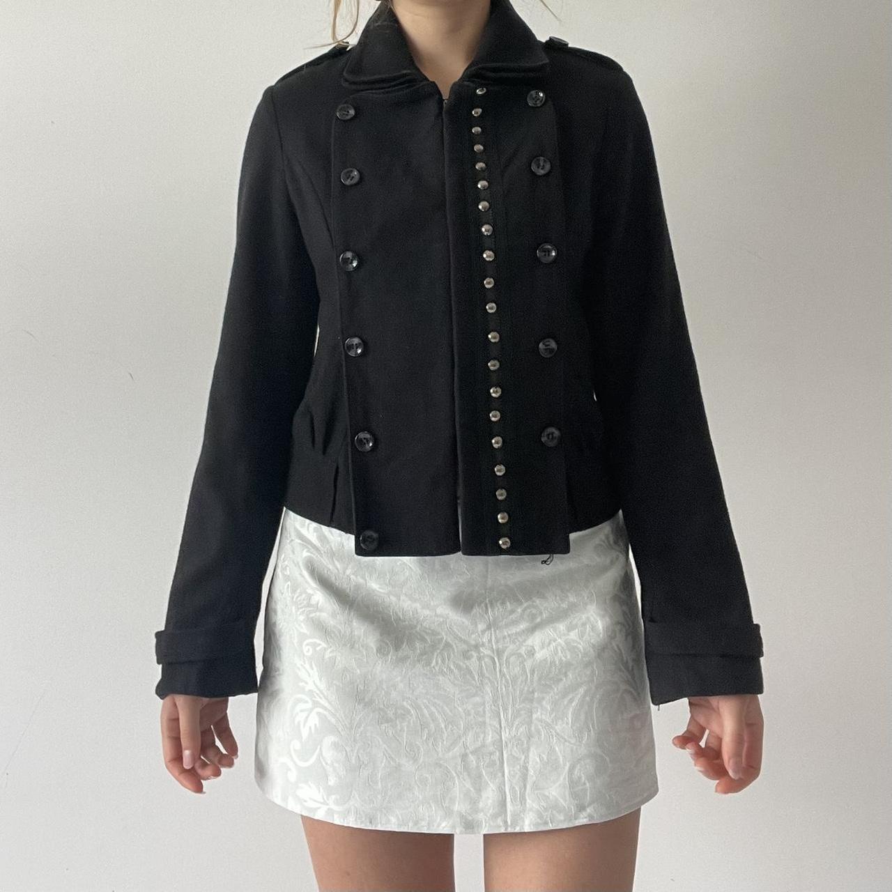 Wool Peacoat Studded Jacket | 6-8