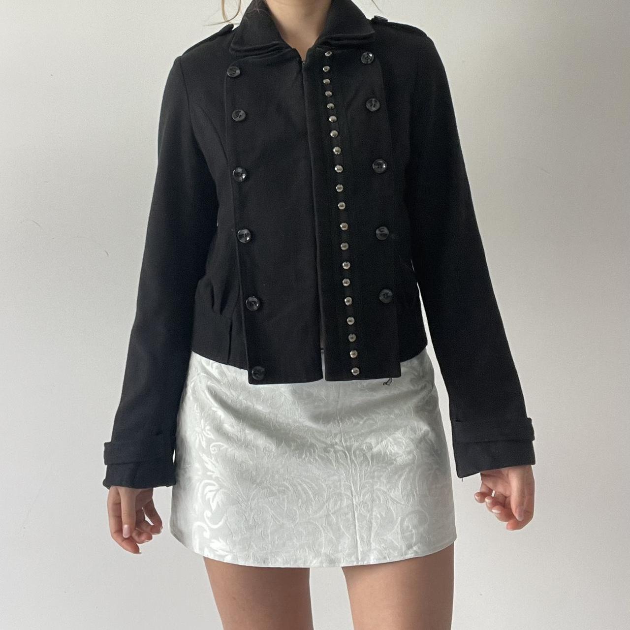 Wool Peacoat Studded Jacket | 6-8