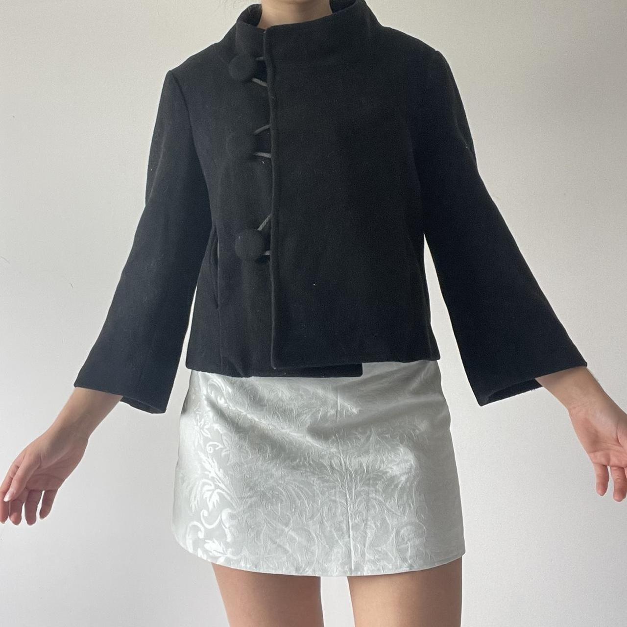 Wool Peacoat with Button Detail | S