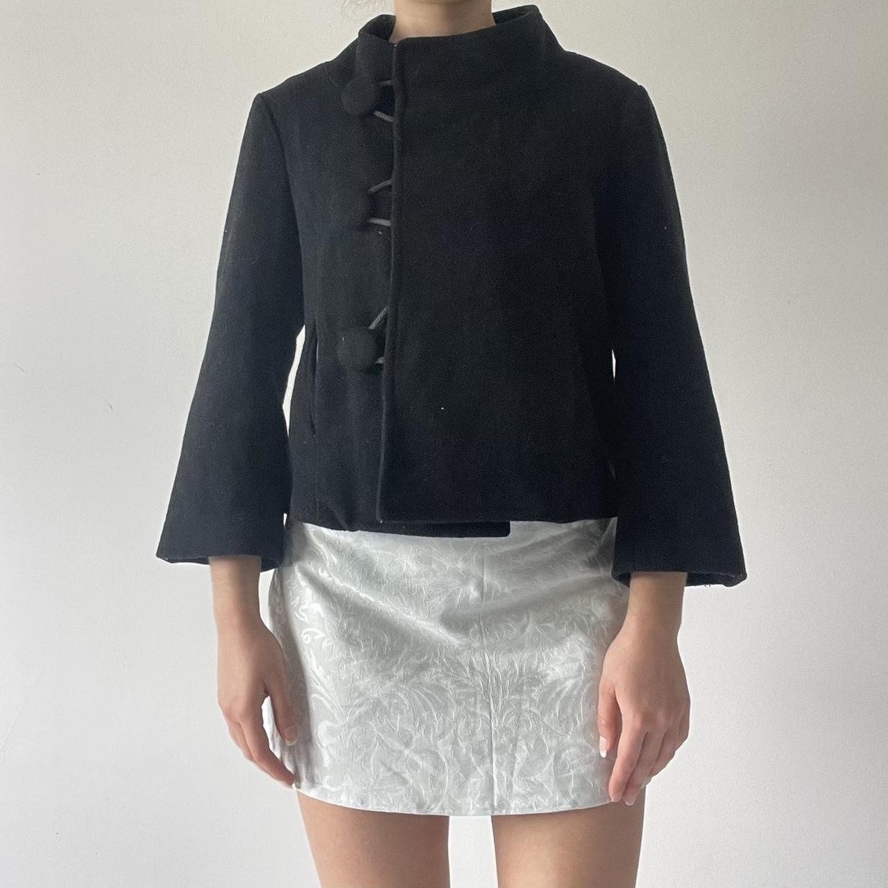 Wool Peacoat with Button Detail | S