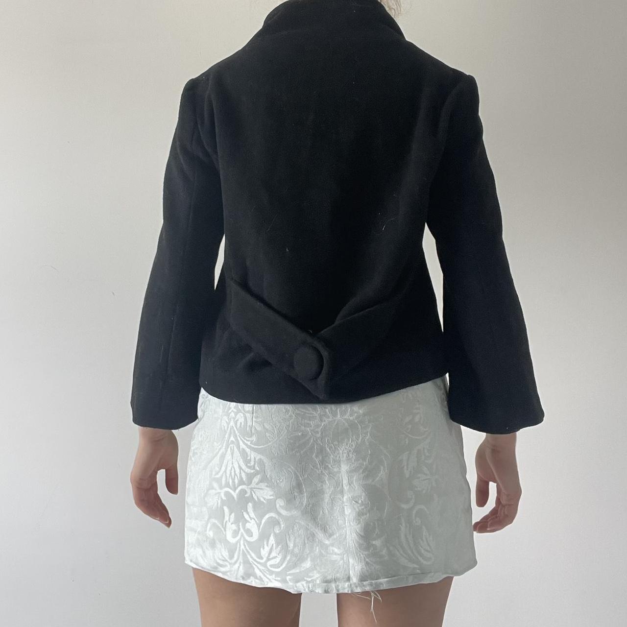 Wool Peacoat with Button Detail | S