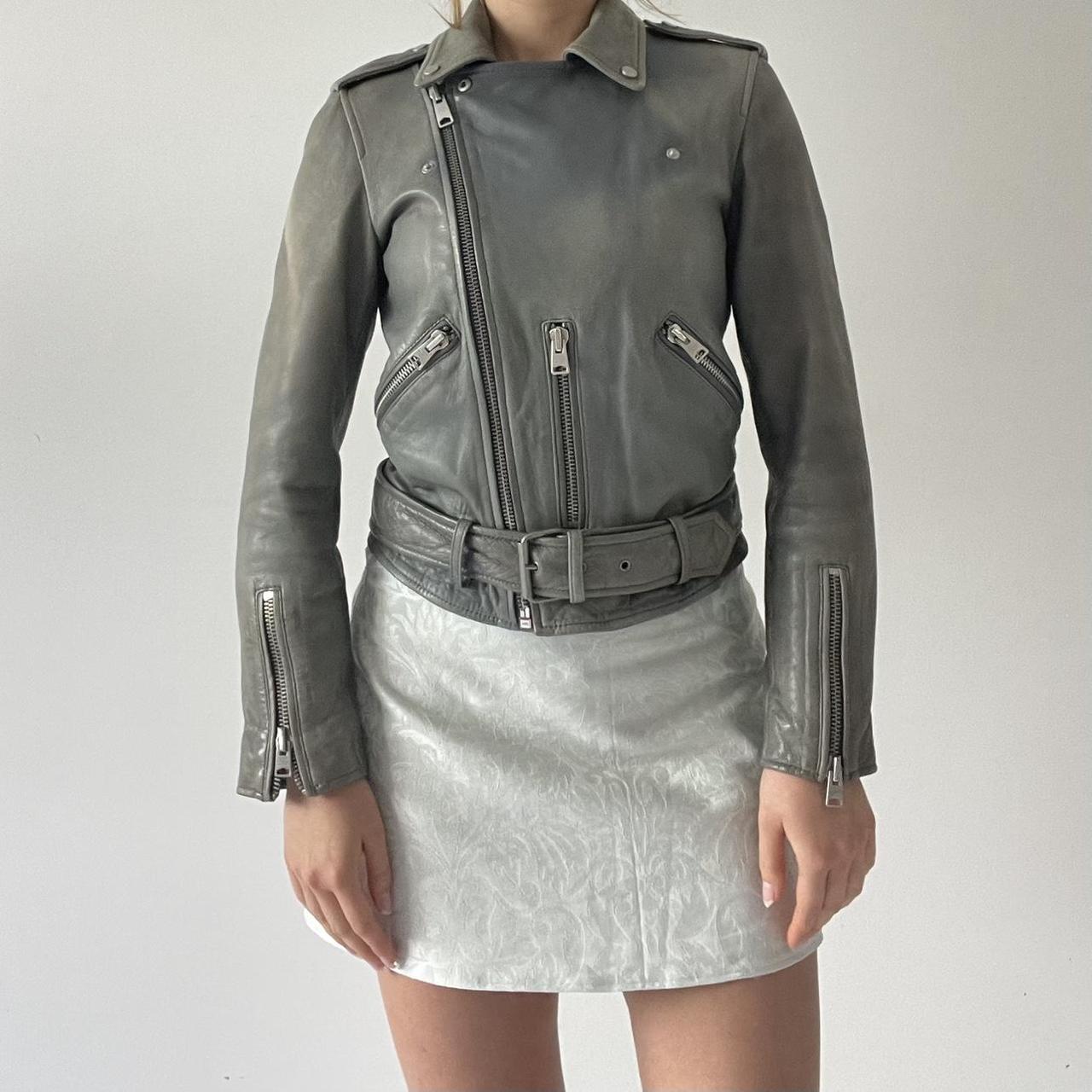 All Saints Leather Motorcycle Jacket | 6-8