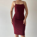 Tommy Gun 90s Bodycon Backless Midi Dress