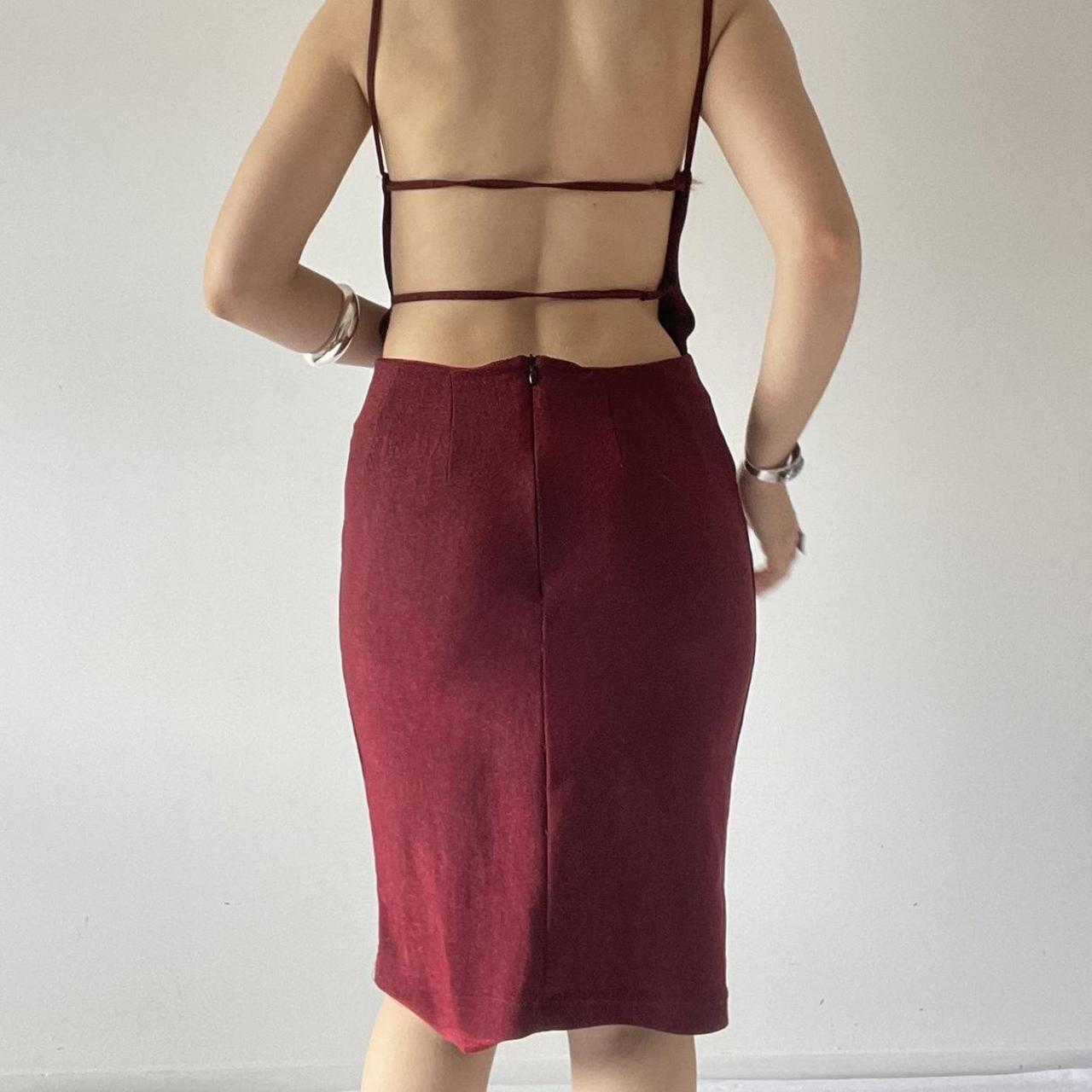 Tommy Gun 90s Bodycon Backless Midi Dress