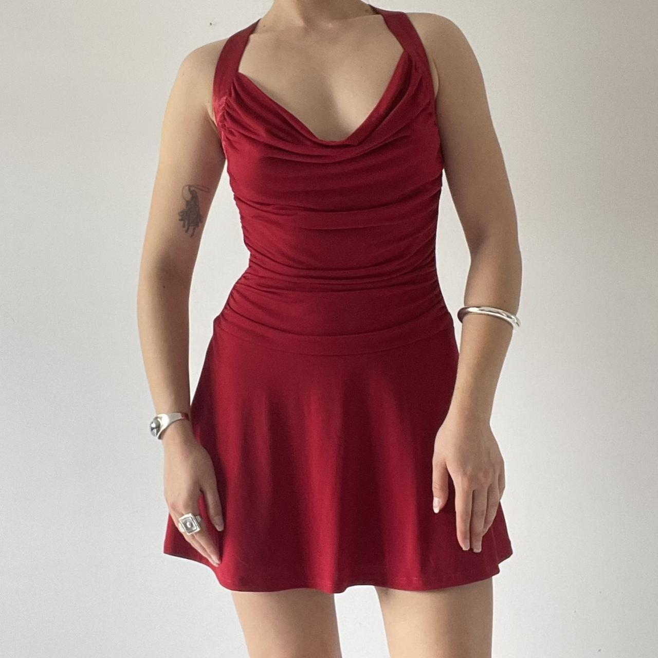 Cowl Mini Dress