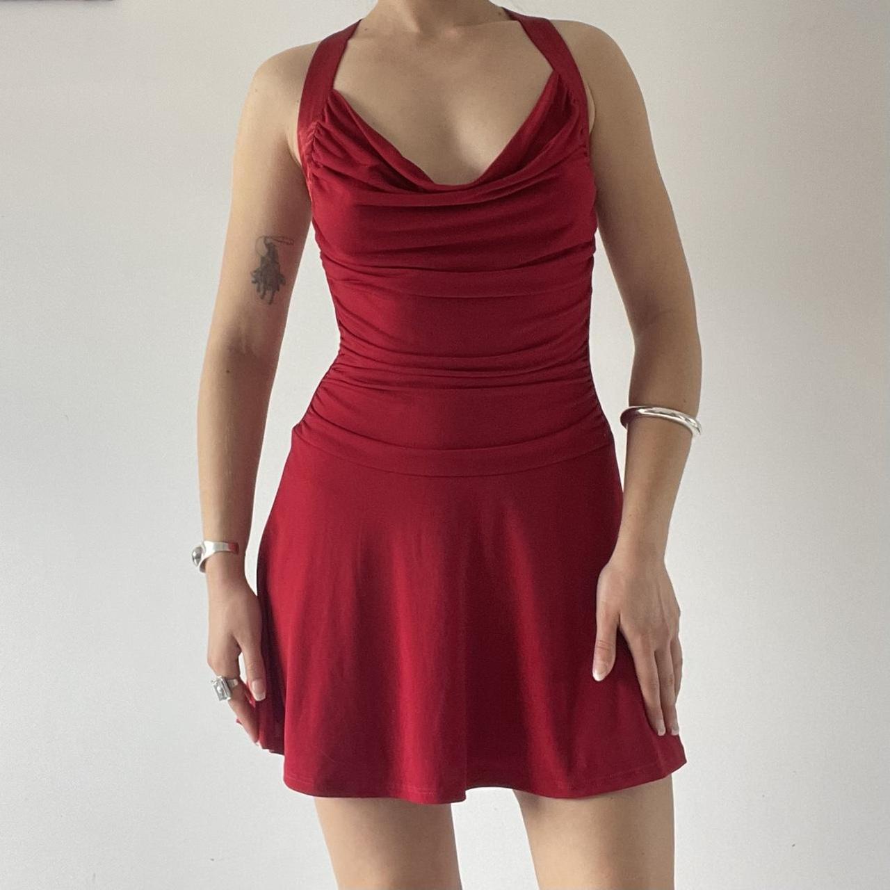 Cowl Mini Dress