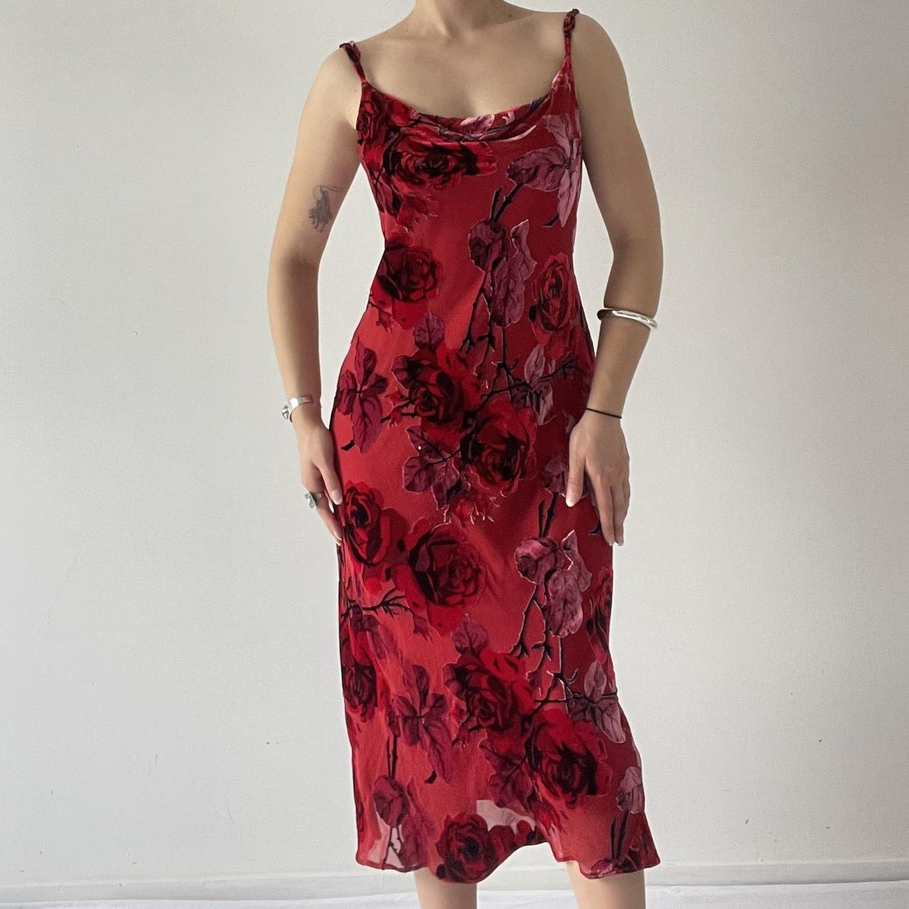 Velvet Burnout Midi Dress