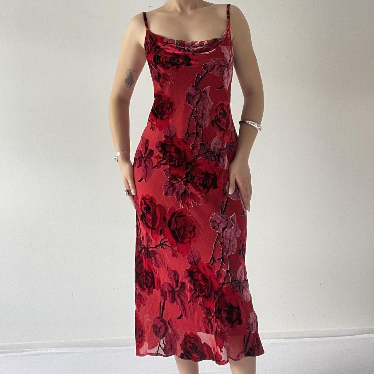 Velvet Burnout Midi Dress