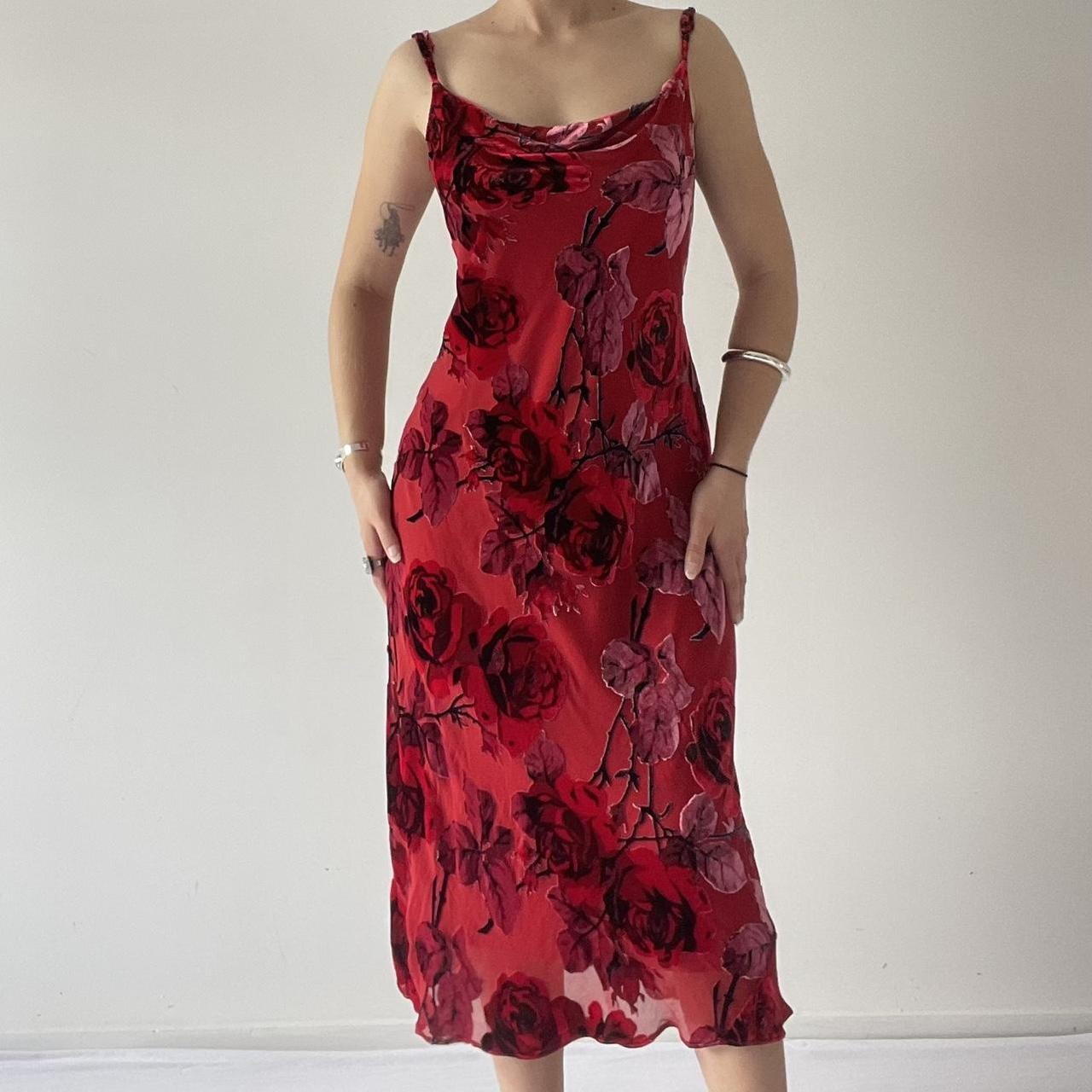 Velvet Burnout Midi Dress