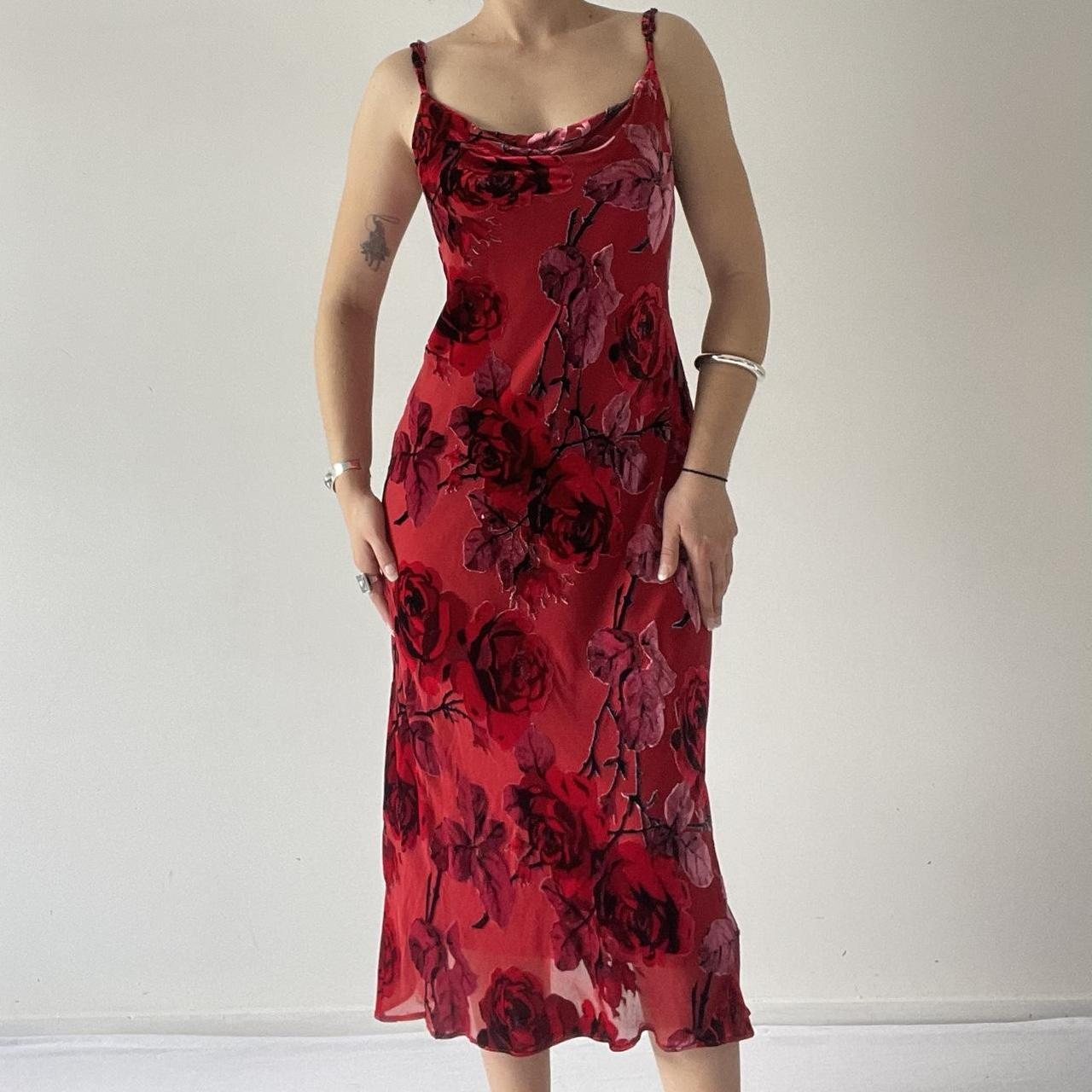 Velvet Burnout Midi Dress