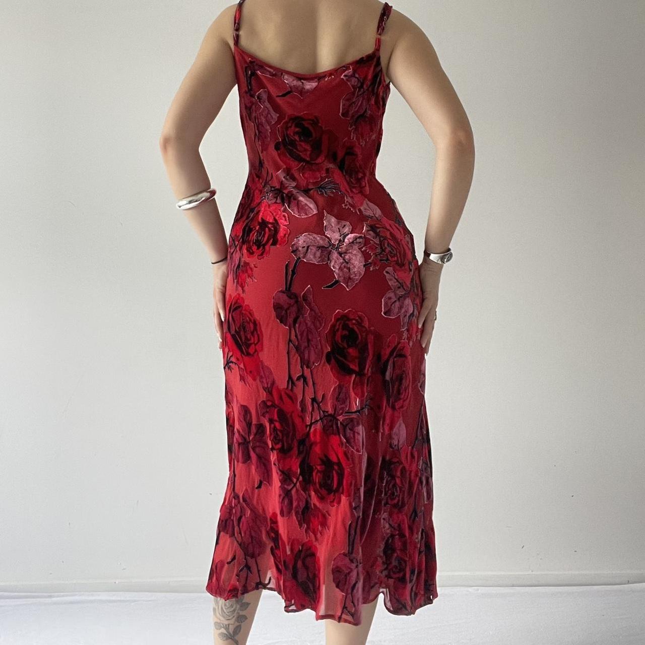 Velvet Burnout Midi Dress