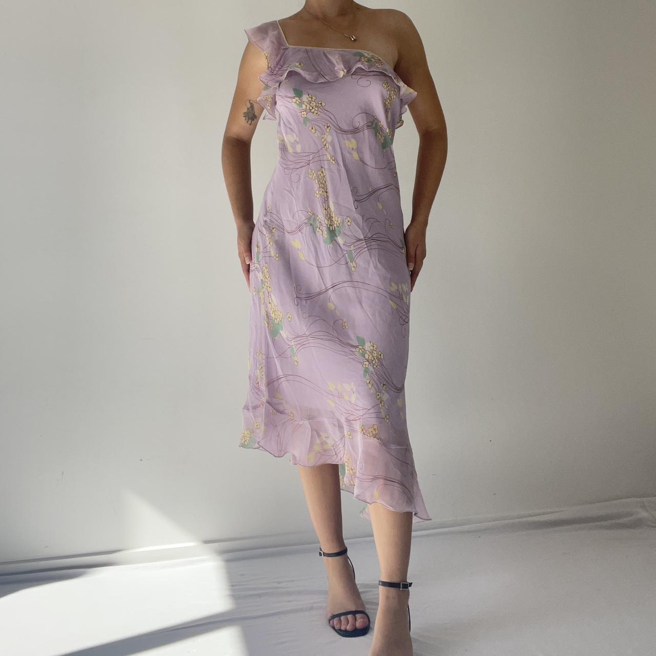 Silk Ruffle Midi Dress