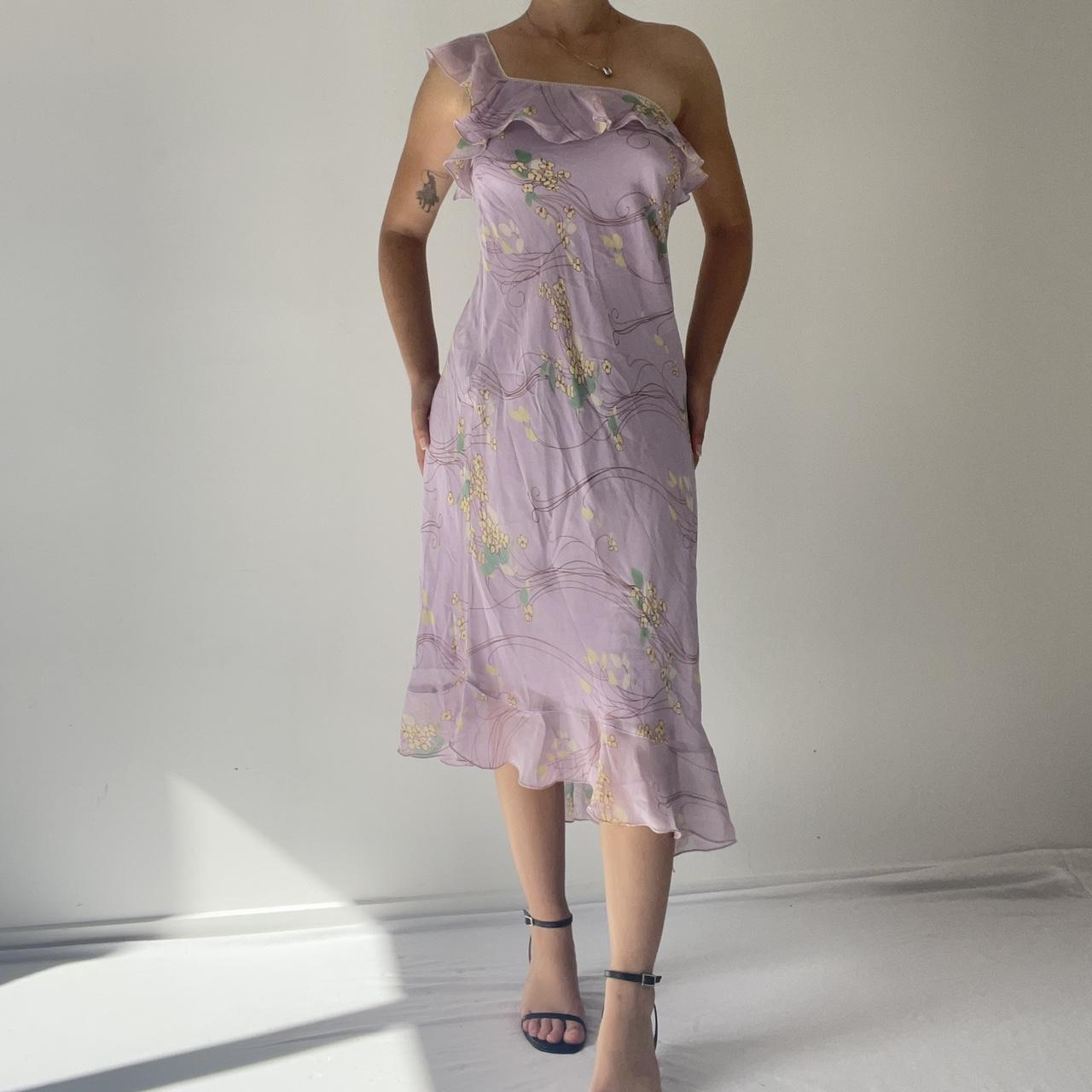 Silk Ruffle Midi Dress