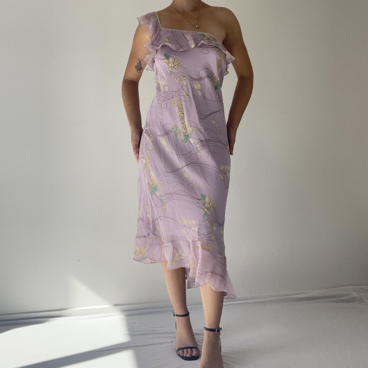 Silk Ruffle Midi Dress