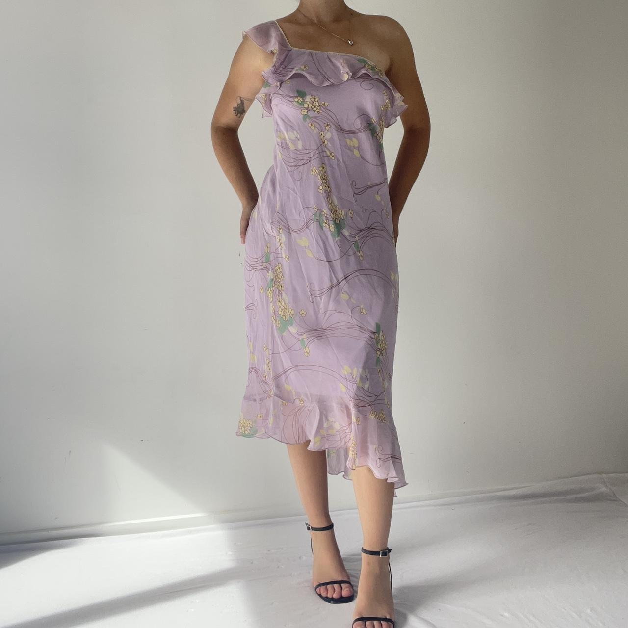 Silk Ruffle Midi Dress
