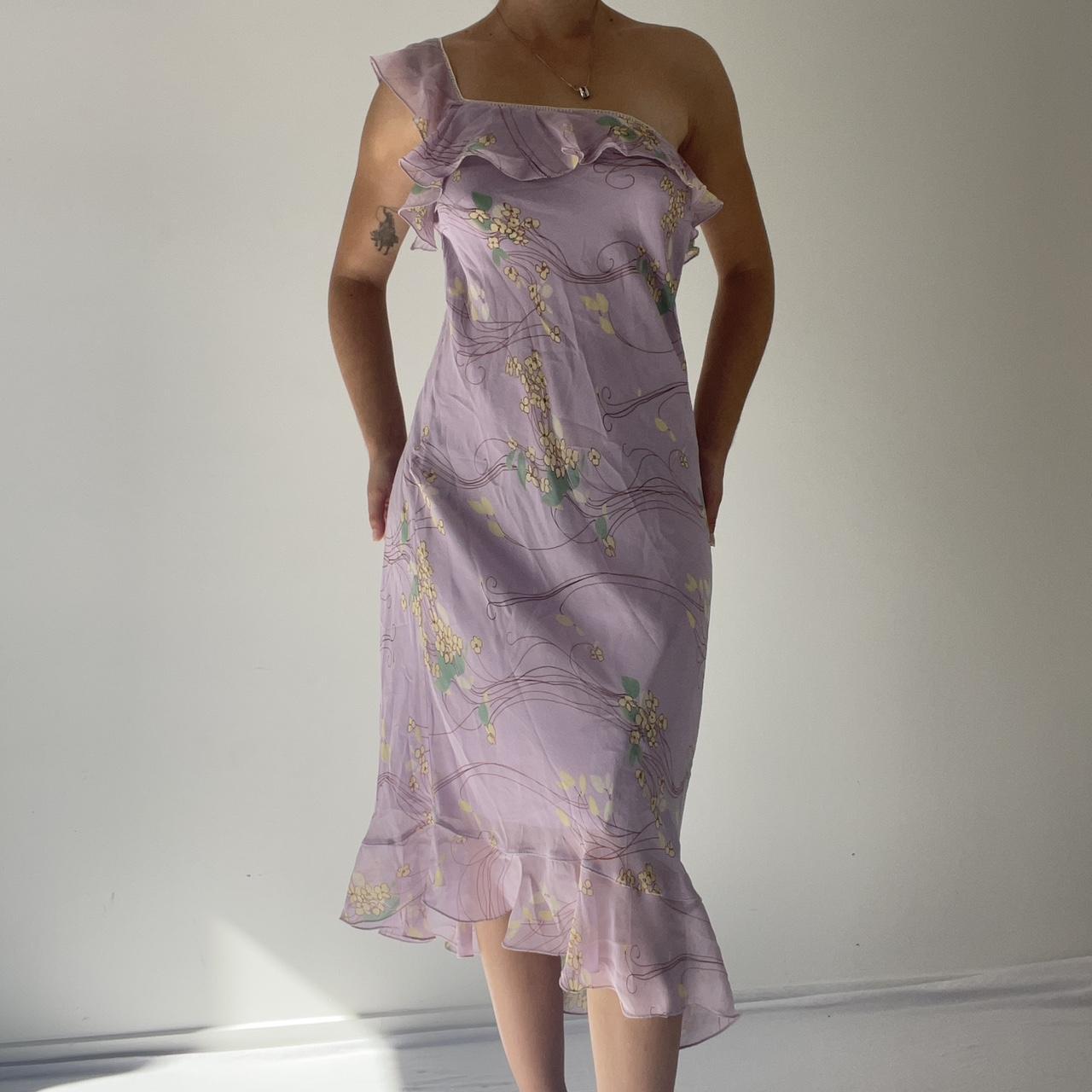 Silk Ruffle Midi Dress